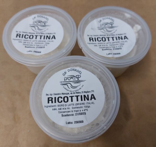 Ricottina confezione 100 gr.