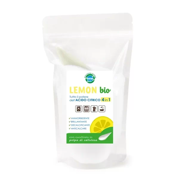 LEMON BIO RICARICA ANTICALCARE, DECALCIFICANTE, AMMORBIDENTE, BRILLANTANTE 450G